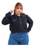Jaqueta Jeans Feminina Plus Size Barra Desfiada na internet