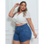 Shorts Feminino Bengaline Plus Size Com Detalhe Em Pedrinhas - Supermulti
