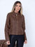 Jaqueta Feminina Slim Couro Pu Blusa Frio Facinelli Campos na internet