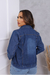 Jaqueta Jeans Feminina Com Brilhos E Botões Moda Inverno - loja online