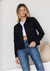 Jaqueta Jeans All Black Botão Forrado Moda Premium - comprar online