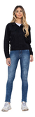 Imagem do Jaqueta Jeans All Black Botão Forrado Moda Premium
