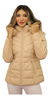 Jaqueta Puffer Em Couro Eco Com Capuz Pelinho Removivel - comprar online