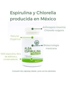 Alga Sprirulina-Chlorella Hadosbiotec, 100 cápsulas en internet