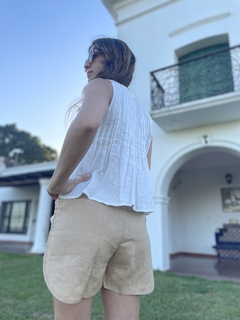 Top Alforzas Off White - comprar online