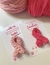 10 card com chaveiro laço em fio de malha outubro rosa