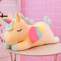 Brinquedo de Pelúcia Unicórnio Kawaii Anjo, Boneca Arco-Íris, Animal de Pelú