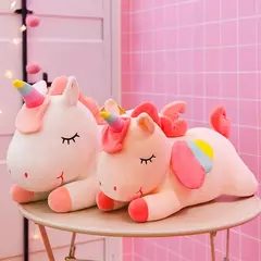 Brinquedo de Pelúcia Unicórnio Kawaii Anjo, Boneca Arco-Íris, Animal de Pelú - loja online