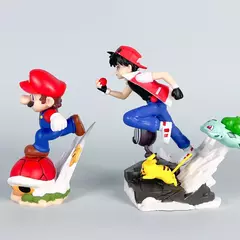 Handmade Super Mario Run Bar Anime, Ornamento Desktop, Mini Cena Quadrada, Model