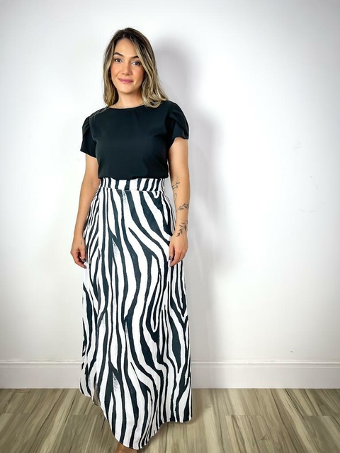 Blusa Manga Tulipa Preta