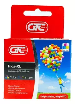 CARTUCHO GTC HP 22XL COLOR