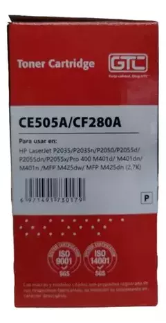TONER GTC HP CE505A/CF280A - comprar online