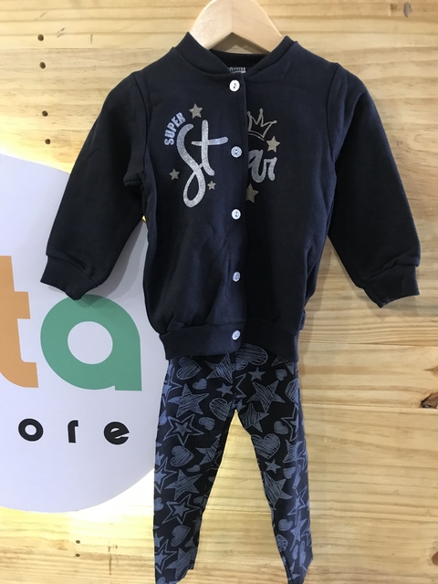 Conjunto aberto com botões