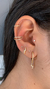 Argola dupla para hélix e conch titânio PVD GOLD - comprar online