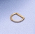 Argola D ring em titânio PVD GOLD cravejada - D’Art piercing