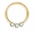 Argola para daith ou septo em aço cirúrgico PVD gold