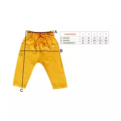 Tabela de medidas Calça clochard em viscose sustentável