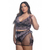 CONJUNTO SENSUAL BICOLOR COM SAINHA PLUS SIZE HOT LOVE