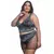 CONJUNTO PLUS SIZE COM SAINHA EM TULE COM DETALHES EM RENDA BICOLOR - Milah Lingerie e Sex Shop