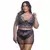 CONJUNTO PLUS SIZE COM SAINHA EM TULE COM DETALHES EM RENDA BICOLOR - Milah Lingerie e Sex Shop
