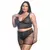 CONJUNTO PLUS SIZE COM SAINHA EM TULE COM DETALHES EM RENDA BICOLOR