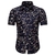 Camisas casuais de negócios com estampa de pontos M-5XL para o verão manga curta regular tamanho grande roupas formais masculinas escritório abotoado blusas