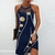 Vestido sexy feminino praia mini vestido moda vestido feminino verão sem mangas oco elegante boho vestido de festa vestido estampado 2022 na internet