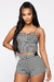Imagem do Hirigin 2 peças roupas de dormir femininas verão casual bodycon listrado cropped e shorts roupas roupas esportivas conjuntos de pijama