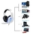 Imagem do Fone de ouvido branco com fio para PC com microfone HD e luz LED Bule Fone de ouvido para jogos de baixo estéreo de alta qualidade para PS4/PS5/Switch