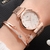Luxo Feminino Pulseira Relógios de Quartzo Para Mulheres Relógio Magnético Feminino Vestido Esportivo Rosa Mostrador Relógio de Pulso Relógio Relogio Feminino - Santuario Digital
