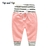 Top e Top Moda Bonito Infantil Bebê Recém-nascido Roupas Moletom com Capuz Calça Listrada 2pcs Conjunto de Agasalho de Bebê de Algodão