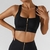 2 peças conjunto de ioga feminino treino esporte academia roupa de ioga cintura alta leggings saias frente zíper sutiã fitness top cropped ioga roupas esportivas