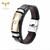 Pulseiras de cruz cristãs masculinas femininas joias de mão feitas à mão 2 camadas pulseira de couro pulseira acessório de aço inoxidável 17-23 cm pulseira - comprar online