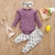 Conjunto de roupa de bebê menina 3 peças recém-nascido criança infantil meninas roupas plissado estampa de flores manga longa macacão macacão + calça + faixa de cabeça infantil - loja online