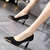 2022 Nova Mulher Rosa Bombas de Luxo Designer de Metal pontiagudo Stiletto Boca Rasa Sapatos Únicos Salto Alto Feminino Sapatos de Festa Verde - Santuario Digital