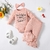 Conjunto de roupas para bebês recém-nascidos meninas rosa plissado blusas com estampa de coração calças princesa casual roupas infantis roupas terno - comprar online