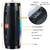 Alto-falante portátil compatível com Bluetooth, coluna de graves sem fio, à prova d'água, alto-falantes USB ao ar livre, suporte AUX TF, subwoofer LED