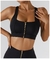 2 peças conjunto de ioga feminino treino esporte academia roupa de ioga cintura alta leggings saias frente zíper sutiã fitness top cropped ioga roupas esportivas - comprar online