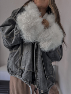 Campera over jeans - peluche - Meraki.indumentaria