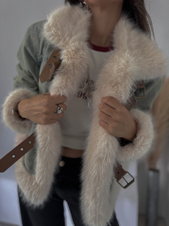Campera jeans peluche - tienda online