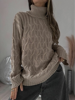 Sweter tejido cadena