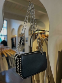 Imagen de Minibag tachas plateada