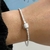 Pulseira para berloques quadrada lisa - Prata 925