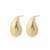Brinco Gota Pequena c/ Detalhes Riscos Banhado em Ouro 18K