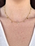 Choker Elo Portugues c/ Corações e Ponto de Luz Banhado em Ouro18K - comprar online