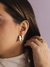 Brinco Argola Quadrada Lisa Banhado a Ouro 18K - SORA JOIAS
