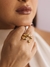 Anel Gota Dupla Regulável Banhado a Ouro 18K - comprar online