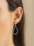 Brinco De Prata Gota Lisa Vazada c/ Bola Prata Em Cima 4CM - comprar online