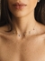 Choker de Prata c/ Pontos de Luz Coloridos Pendurados na internet
