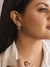 Brinco Gota Martela Orgânica Banhado a Ouro 18K - comprar online